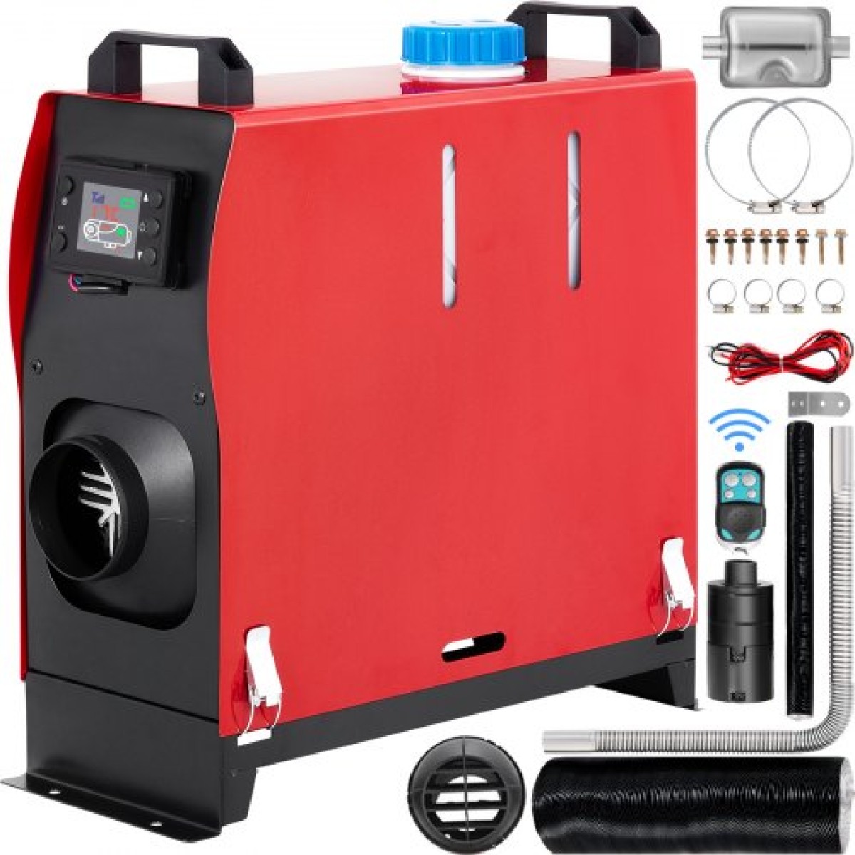 VEVOR Diesel Heater 12V Diesel Air Heater Muffler 5-8KW Diesel Air Heater with Remote Control & LCD Thermostat Monitor for Car Trucks Boat and Bus