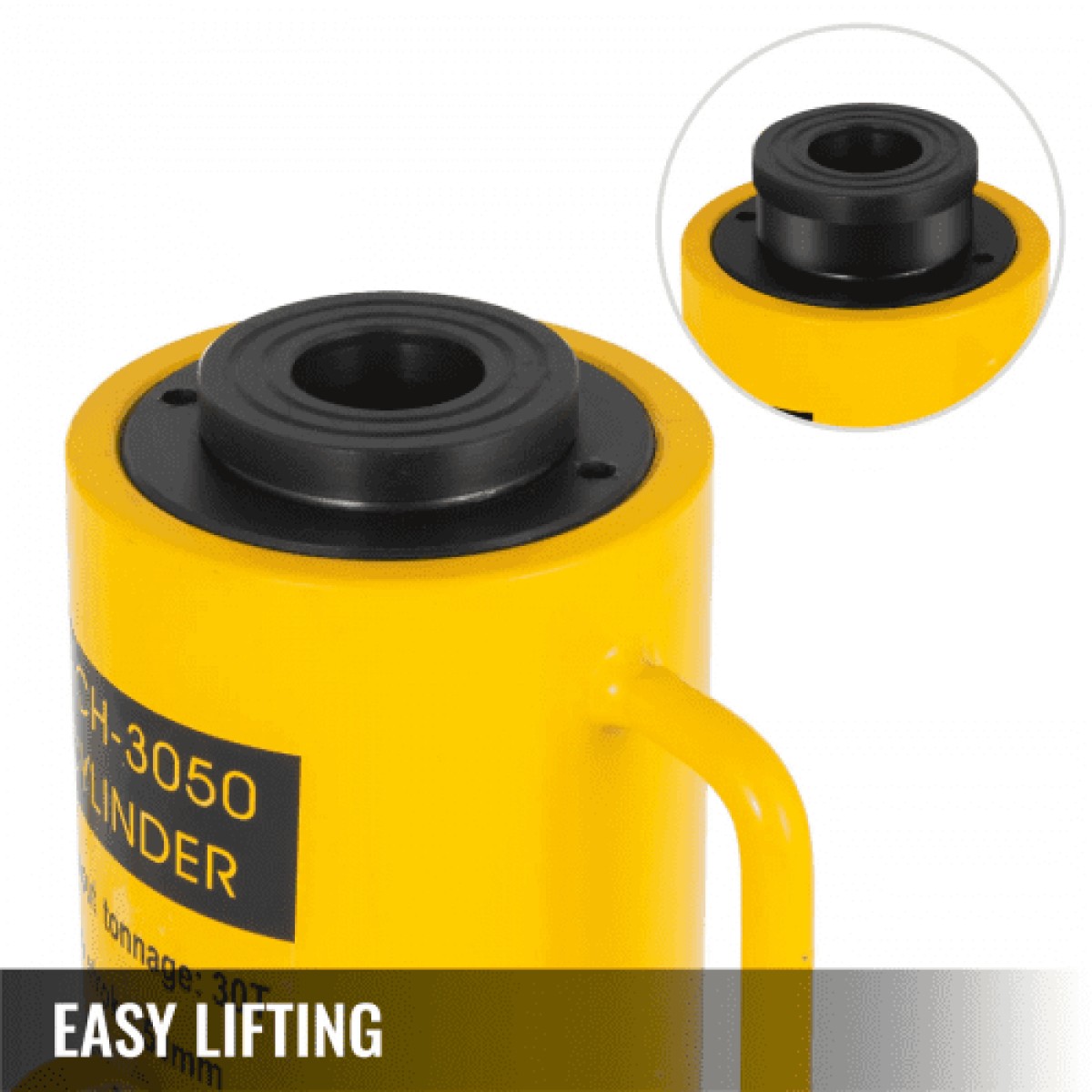 VEVOR 30T/66000LBS Κοίλη γρύλος υδραυλικού κυλίνδρου 50mm Έμβολο εμβόλου Υδραυλικός συμπαγής κύλινδρος Υδραυλικός γρύλος για αυτοκίνητο/βαν/σκάφος/φορτηγό/τροχόσπιτο