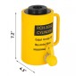 VEVOR 30T/66000LBS Κοίλη γρύλος υδραυλικού κυλίνδρου 50mm Έμβολο εμβόλου Υδραυλικός συμπαγής κύλινδρος Υδραυλικός γρύλος για αυτοκίνητο/βαν/σκάφος/φορτηγό/τροχόσπιτο