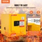 VEVOR 41,6 L Ντουλάπι ασφαλείας 42,9 x 42,9 x 46 cm Εγχειρίδιο Επικίνδυνοι Μεντεσέδες Hot