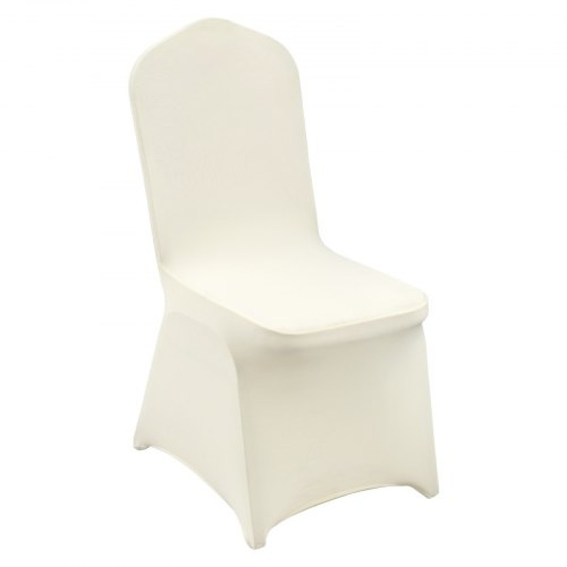 100pcs Stretch Spandex Folding Chair Covers Ivory Color Party Easy Clean