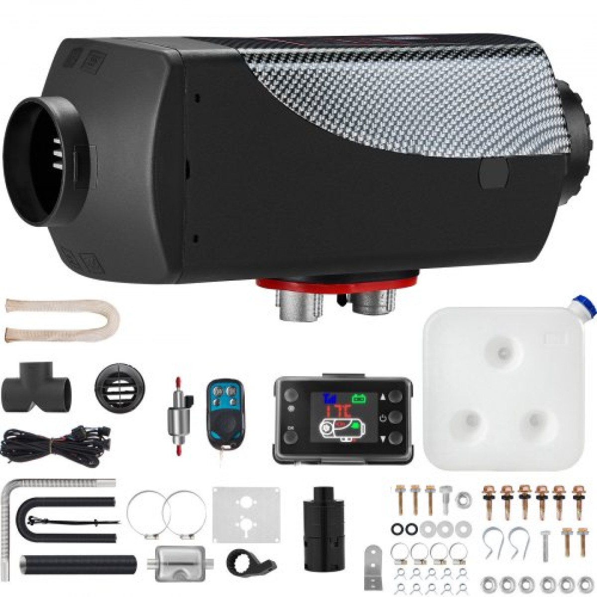 Αερόθερμο VEVOR 12V 5-8KW Diesel με διακόπτη LCD, Θερμοσίφωνο Diesel με τηλεχειριστήριο και άλλα κιτ αξεσουάρ, θερμάστρα στάθμευσης 12V 8KW