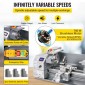 VEVOR Mini Metal Lathe 750W Μεταλλικός Τόρνος Μεταβλητής Ταχύτητας 50 έως 3000Rpm Τόρνος Ακριβείας Φρέζας 220 x 600mm για Μεταλλικός Τόρνος Μεταλλικός Τόρνος για Τρυπάνι Περιστροφής Αντιπροσώπου