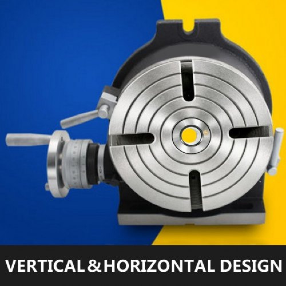 VEVOR Rotary Table 8" Vertical & Horizontal Rotary Table, 8Inch Horizontal Vertical HV8 Precision 3MT Milling Drilling Machine Vernier Reading Milling Drilling Boring for Milling Machine