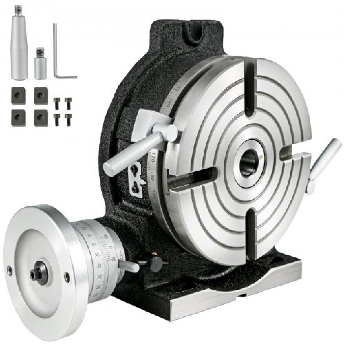Περιστροφικό τραπέζι VEVOR 20,3 cm Vertical & Horizontal Rotary Table, 20,3 cm Horizontal Vertical HV8 Precision 3MT Milling Drilling Machine Vernier Reading Milling Drilling Boring for Milling Machine
