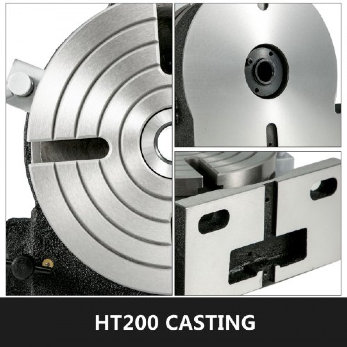 Περιστροφικό τραπέζι VEVOR 20,3 cm Vertical & Horizontal Rotary Table, 20,3 cm Horizontal Vertical HV8 Precision 3MT Milling Drilling Machine Vernier Reading Milling Drilling Boring for Milling Machine
