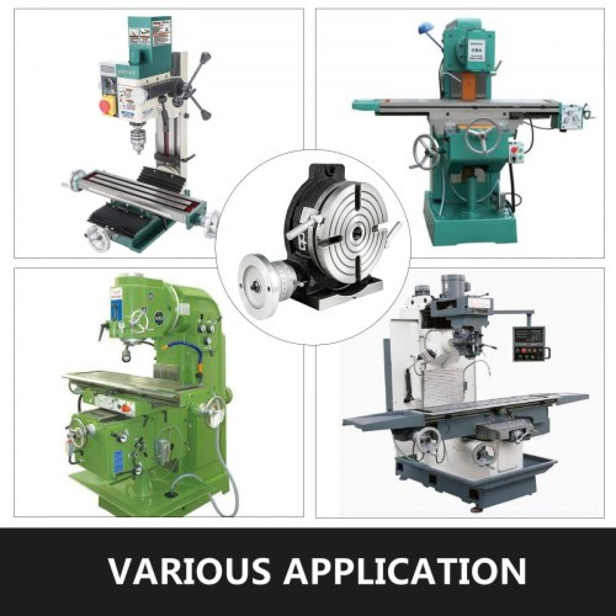 Περιστροφικό τραπέζι VEVOR 20,3 cm Vertical & Horizontal Rotary Table, 20,3 cm Horizontal Vertical HV8 Precision 3MT Milling Drilling Machine Vernier Reading Milling Drilling Boring for Milling Machine