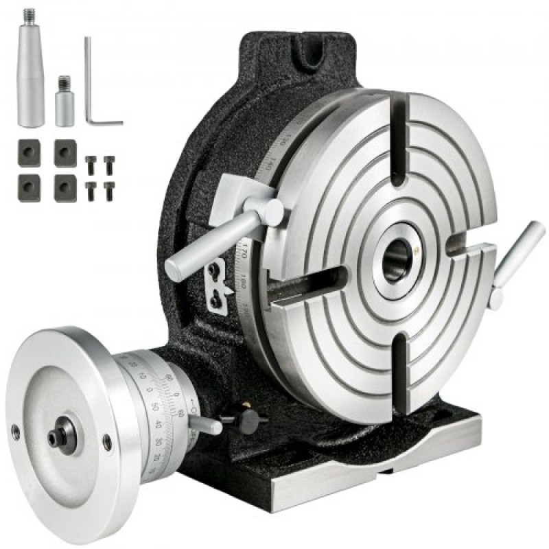 Περιστροφικό τραπέζι VEVOR 20,3 cm Vertical & Horizontal Rotary Table, 20,3 cm Horizontal Vertical HV8 Precision 3MT Milling Drilling Machine Vernier Reading Milling Drilling Boring for Milling Machine