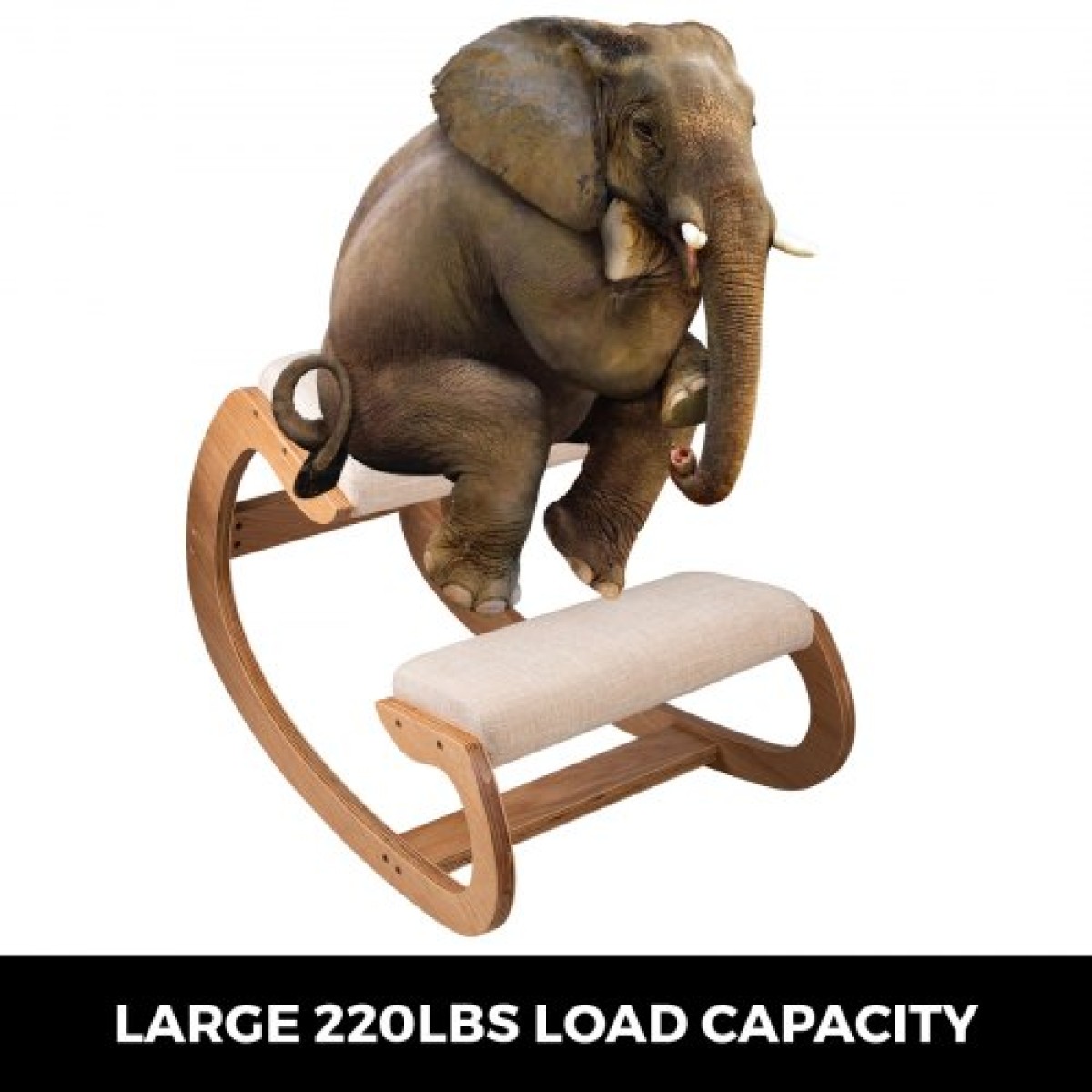 Εργονομική καρέκλα γονατιστών VEVOR 99,8 kg Χωρητικότητα φόρτωσης Γονατιστή στάση Επιτραπέζια σκαμπό με μαξιλάρι ισχίου γονατιστό εργονομικό σκαμπό για οικιακό γραφείο καλής στάσης Σκαμπό υπολογιστή Λευκή δρυς