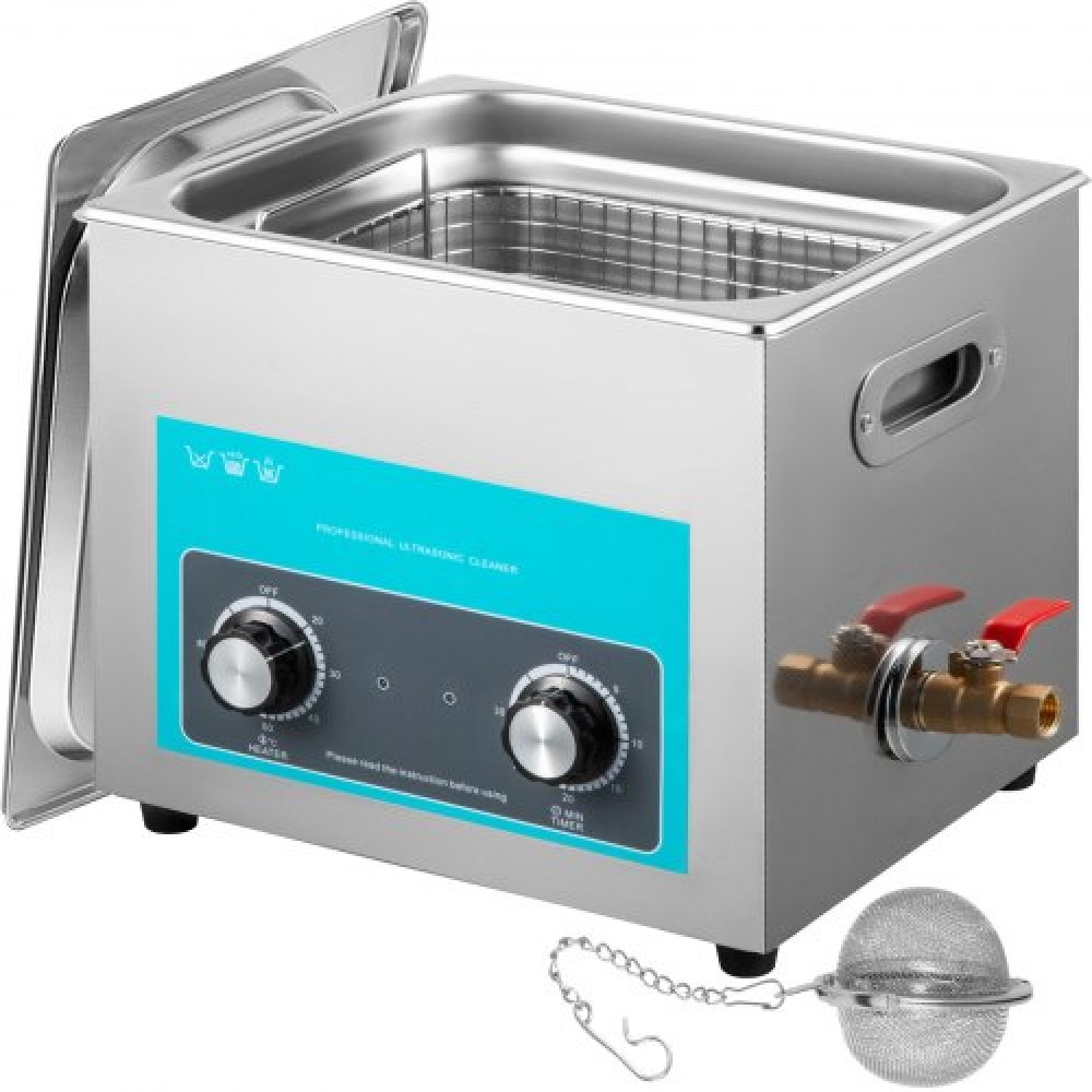 VEVOR 15L Ultrasonic Cleaner Καθαριστικό κοσμημάτων με χρονοδιακόπτη θερμάστρας για πόμολο καθαρισμού κοσμημάτων Δαχτυλίδια γυαλιών Οδοντοστοιχίες Μουσικά όργανα