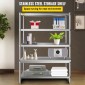 VEVOR Shelving Unit 48x18,5 Inch Storage Relves 5-Tier shelving Units And Storage Adjustable Shelf Storage Unit Ρυθμιζόμενα πόδια Ράφια Μονάδες Ράφια κουζίνας από ανοξείδωτο χάλυβα