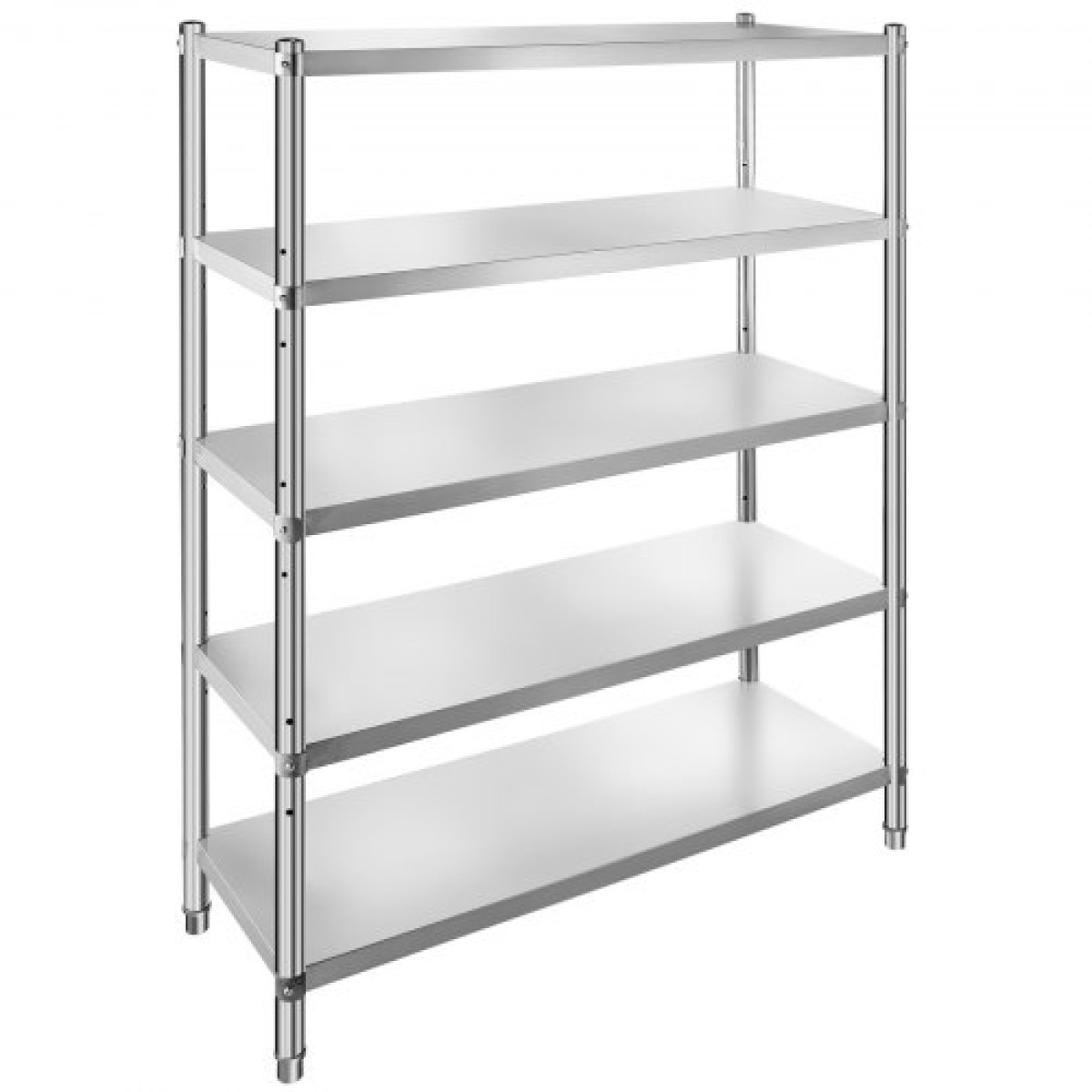 VEVOR Shelving Unit 48x18,5 Inch Storage Relves 5-Tier shelving Units And Storage Adjustable Shelf Storage Unit Ρυθμιζόμενα πόδια Ράφια Μονάδες Ράφια κουζίνας από ανοξείδωτο χάλυβα
