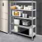VEVOR Shelving Unit 48x18,5 Inch Storage Relves 5-Tier shelving Units And Storage Adjustable Shelf Storage Unit Ρυθμιζόμενα πόδια Ράφια Μονάδες Ράφια κουζίνας από ανοξείδωτο χάλυβα