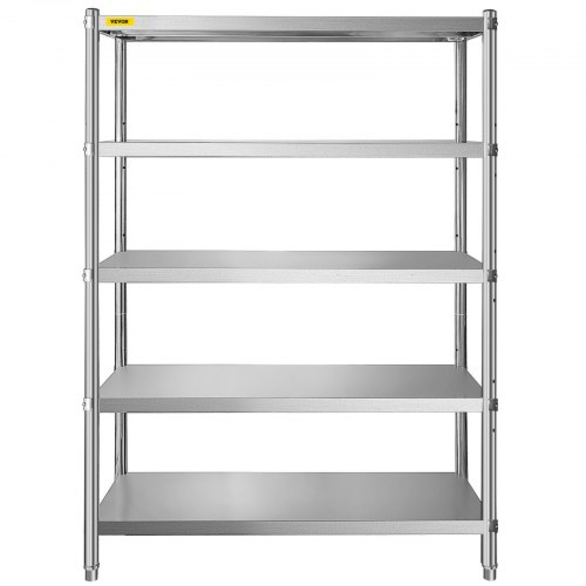 VEVOR Shelving Unit 48x18,5 Inch Storage Relves 5-Tier shelving Units And Storage Adjustable Shelf Storage Unit Ρυθμιζόμενα πόδια Ράφια Μονάδες Ράφια κουζίνας από ανοξείδωτο χάλυβα