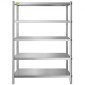 VEVOR Shelving Unit 48x18,5 Inch Storage Relves 5-Tier shelving Units And Storage Adjustable Shelf Storage Unit Ρυθμιζόμενα πόδια Ράφια Μονάδες Ράφια κουζίνας από ανοξείδωτο χάλυβα