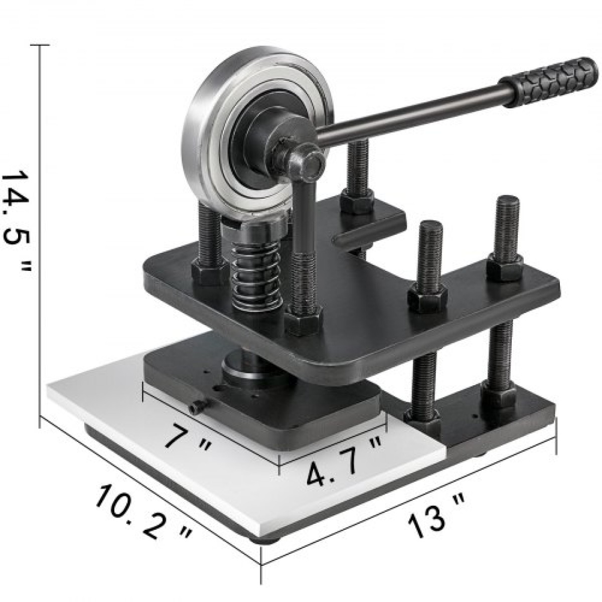 Δερμάτινη μηχανή κοπής VEVOR 180x120mm Χειροκίνητη μηχανή κοπής βαρέως τύπου δερμάτινη ανάγλυφη μηχανή Χειροπρεσάρισμα καλουπιού καλουπιού Δερμάτινη μήτρα κοπής δερμάτινη μηχανή κοπής χειροτεχνίας για διάφορα υλικά