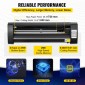 VEVOR Vinyl Cutter 28 Inch Vinyl Cutter Machine 720mm Paper Feed Vinyl Plotter Cutter Machine με στιβαρή βάση δαπέδου για κοπή χαρτιού μαύρο