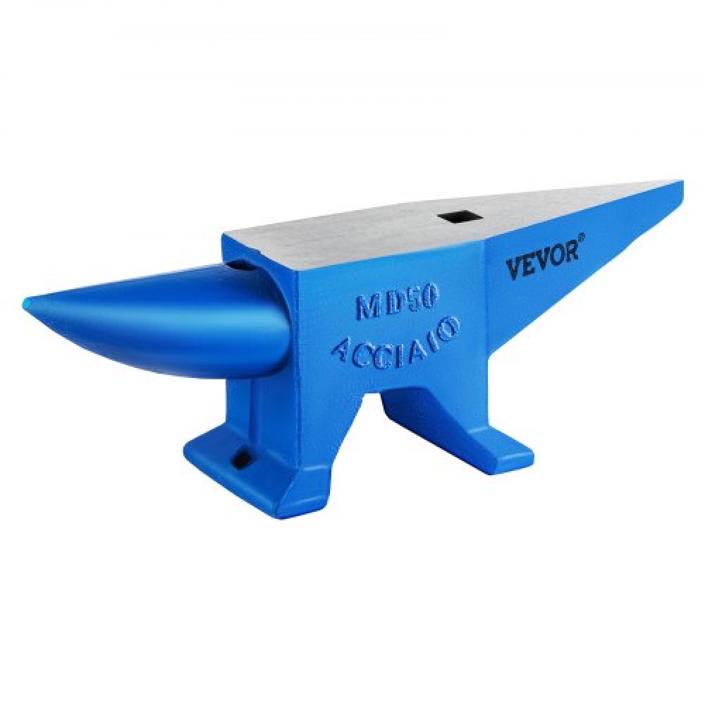 VEVOR Single Horn Anvil Cast Steel Blacksmith προς πώληση Εργαλεία Forge Steel με στρογγυλή και τετράγωνη τρύπα και εξοπλισμός Anvil Rugged Blacksmith Jewelers Ανθεκτικό και στιβαρό μεταλλικό εργαλείο εργασίας 105Lbs