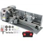 VEVOR 1100W Mini Metal Lathe 220MMx750MM Μεταλλικός Τόρνος Μεταβλητής Ταχύτητας RPM Μηχάνημα φρεζαρίσματος μετάλλων Ψηφιακός μεταλλικός τόρνος φρεζαρίσματος με τσοκ 3 σιαγόνων, κωνικός άξονας MT5, κωνικό MT2 Tailstock