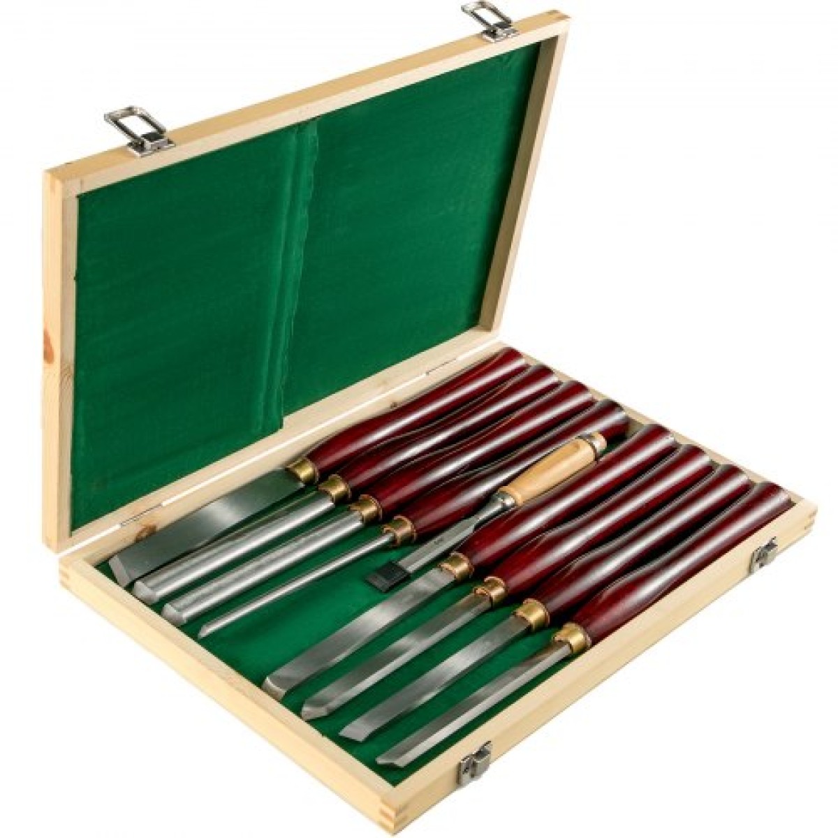 VEVOR Wood Chisel Σετ 8τμχ Σμίλες τόρνου 7INCH/17CM Σμίλες ξυλουργικής 9INCH Εργαλεία τόρνου ξύλου Σμίλες τόρνου Εργαλεία τόρνου Κουτί εργαλείων για ξυλογλυπτική ρίζα σκάλισμα επίπλων σκάλισμα Τόρνοι κόκκινο