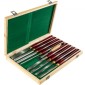 VEVOR Wood Chisel Σετ 8τμχ Σμίλες τόρνου 7INCH/17CM Σμίλες ξυλουργικής 9INCH Εργαλεία τόρνου ξύλου Σμίλες τόρνου Εργαλεία τόρνου Κουτί εργαλείων για ξυλογλυπτική ρίζα σκάλισμα επίπλων σκάλισμα Τόρνοι κόκκινο