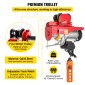 VEVOR 800Kg/1700Lbs Electric Trolley Hoist 1300W Electric Hoist Winch Double 12M/40Ft , Electric Hoist Electric Forklift Steel Holder Pallet Lever Hoist Garage