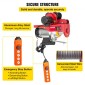 VEVOR 800Kg/1700Lbs Electric Trolley Hoist 1300W Electric Hoist Winch Double 12M/40Ft , Electric Hoist Electric Forklift Steel Holder Pallet Lever Hoist Garage