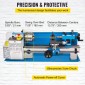 VEVOR Mini Metal Lathe 550W Variable Speed ​​Metal Lathe 50 to 2500Rpm Precision Mini Benchtop Lathe 7x14 Inch for Mini Precision Parts Processing Επεξεργασία δειγμάτων Εργασίες Μοντελοποίησης