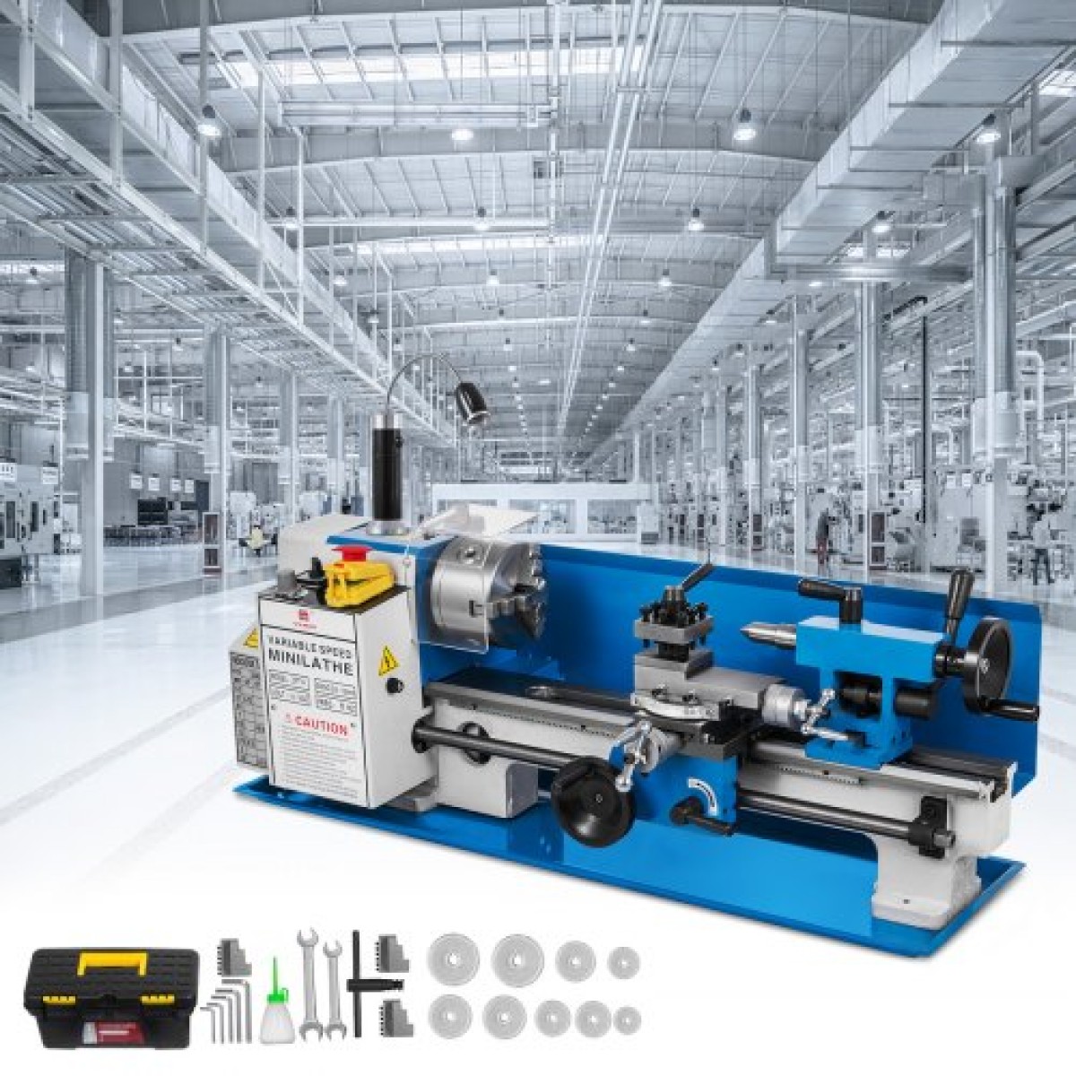 VEVOR Mini Metal Lathe 550W Variable Speed ​​Metal Lathe 50 to 2500Rpm Precision Mini Benchtop Lathe 7x14 Inch for Mini Precision Parts Processing Επεξεργασία δειγμάτων Εργασίες Μοντελοποίησης