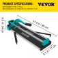VEVOR 24 Inch/600mm Tile Cutter Double Rails & Brackets Manual Tile Cutter 3/5 in Cap with Precise Laser Manual Tile Cutter Tools for Precision Cutter