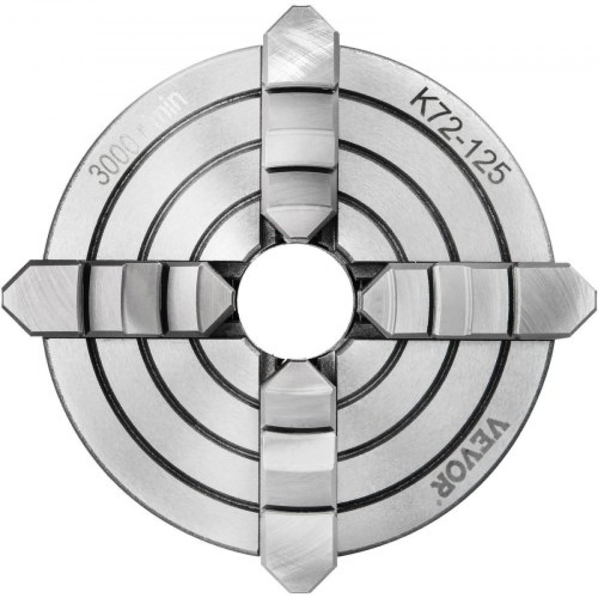 VEVOR K72-125 5 ιντσών τσοκ τόρνου Ανεξάρτητη αναστρέψιμη σιαγόνα 125mm Μεταλλικό τόρνο μηχανήματος Αξεσουάρ για μίνι μεταλλικό μηχάνημα τόρνου Τσοκ τόρνου 4 σιαγόνων