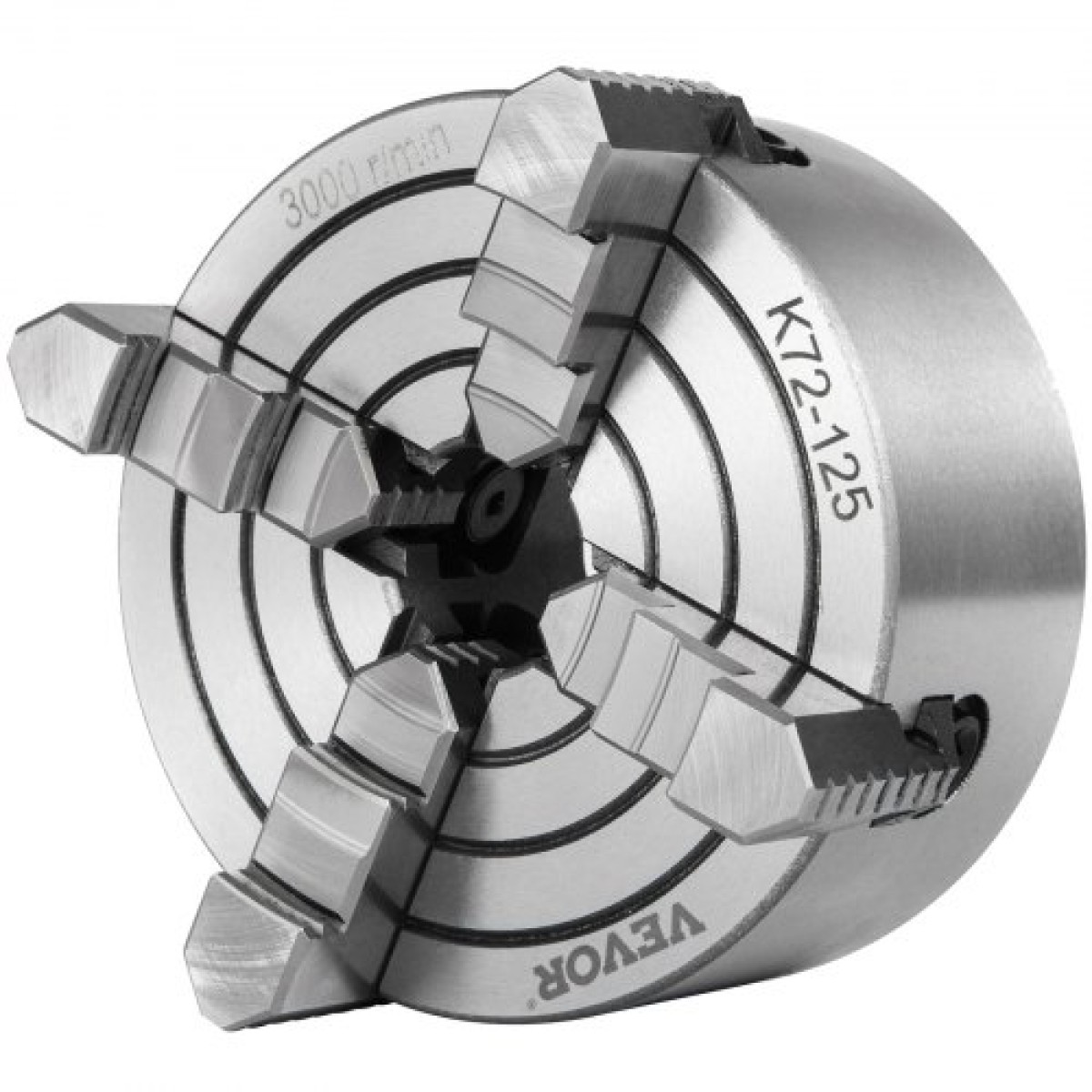 VEVOR K72-125 5 ιντσών τσοκ τόρνου Ανεξάρτητη αναστρέψιμη σιαγόνα 125mm Μεταλλικό τόρνο μηχανήματος Αξεσουάρ για μίνι μεταλλικό μηχάνημα τόρνου Τσοκ τόρνου 4 σιαγόνων