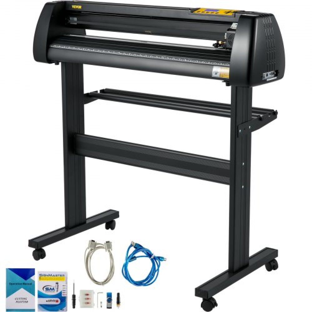 VEVOR Vinyl Cutter Plotter Machine 34" Signmaster Software Sign Making Machine 870mm Paper Feed Vinyl Cutter Plotter with Stand (34" 870mm)