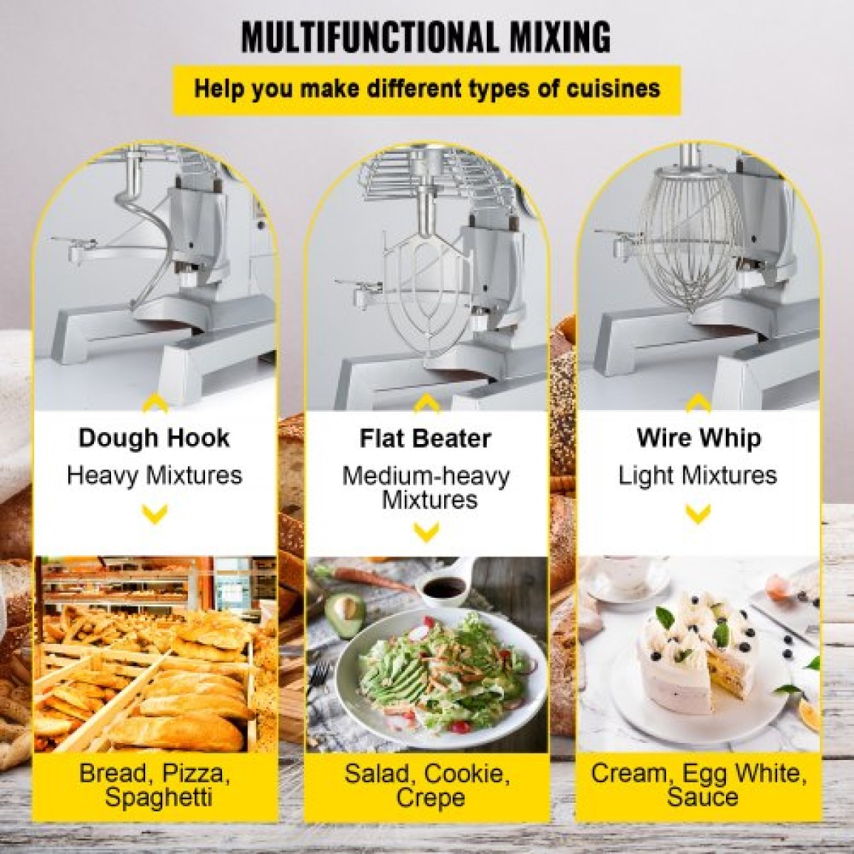 VEVOR Electric Food Mixer 30L Food Stand Mixer 1100W Electric Dough Mixer Maker 220V Adjustable Commercial Mixer Grinder Commercial Stand Mixer για Εμπορική χρήση κουζίνας