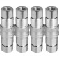 VEVOR Hydraulic Quick Connect 1/2 Body with 1/2" NPT Thread Hydraulic Coupler 4 Pairs Hydraulic Coupling Quick Connect 45,5 L/min Hydraulic Quick Coupler (ISO 16028)