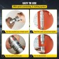 VEVOR Hydraulic Quick Connect 1/2 Body with 1/2" NPT Thread Hydraulic Coupler 4 Pairs Hydraulic Coupling Quick Connect 45,5 L/min Hydraulic Quick Coupler (ISO 16028)