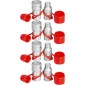 VEVOR Hydraulic Quick Connect 1/2 Body with 1/2" NPT Thread Hydraulic Coupler 4 Pairs Hydraulic Coupling Quick Connect 45,5 L/min Hydraulic Quick Coupler (ISO 16028)