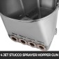 Πιστόλι ψεκασμού VEVOR 4 Jet Cement Mortar Gun, Stucco Sprayer 4 Jet Hopper Plaster Concrete Cement Spray Gun Spraying, Stucco Spray Gun Exquisite Handles, Concrete Containing Spray Gun
