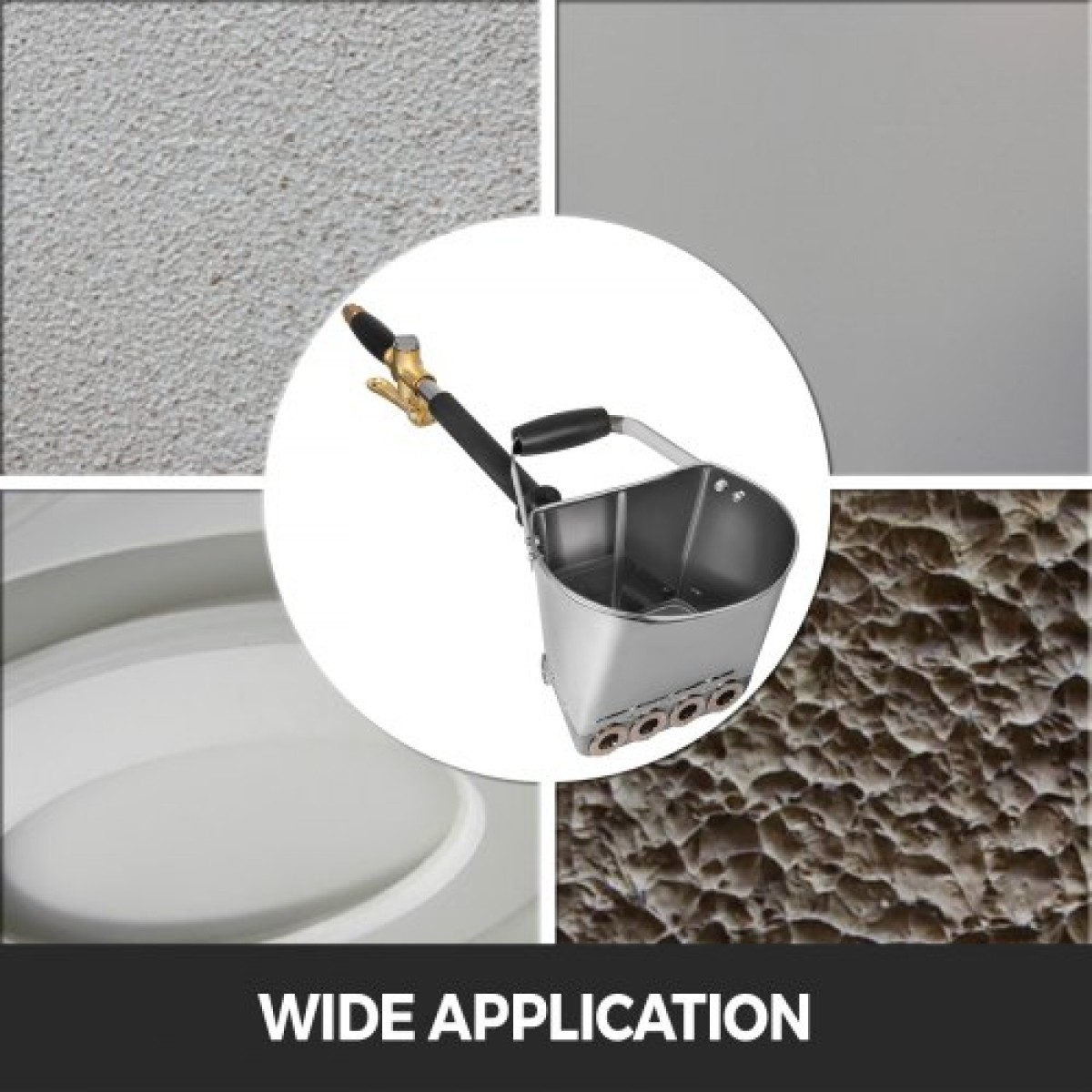 Πιστόλι ψεκασμού VEVOR 4 Jet Cement Mortar Gun, Stucco Sprayer 4 Jet Hopper Plaster Concrete Cement Spray Gun Spraying, Stucco Spray Gun Exquisite Handles, Concrete Containing Spray Gun