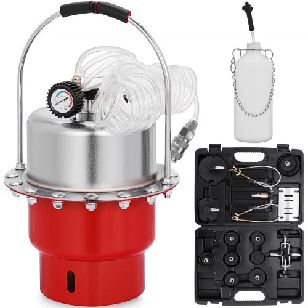 60psi Pneumatic Air Pressure Bleeder Garage Brake &Clutch Bleed Kit 5L Capacity