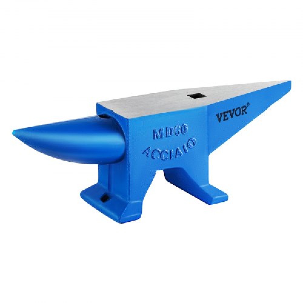 VEVOR Single Horn Anvil 132Lbs χυτό ατσάλινο αμόνι σιδηρουργός προς πώληση Εργαλεία Forge Steel με στρογγυλή και τετράγωνη τρύπα και εξοπλισμός Anvil Rugged Blacksmith Jewelers Ανθεκτικό και στιβαρό μεταλλικό εργαλείο εργασίας