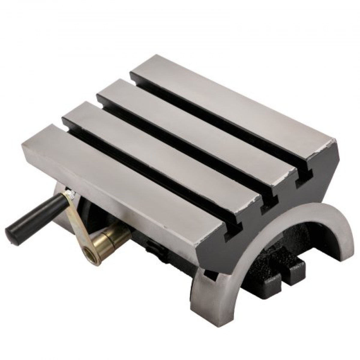 Ανακλινόμενο Τραπέζι Φρέζας VEVOR 25,4x17,8 cm(10x7 ίντσες) Ανακλινόμενη γωνιακή μηχανή φρεζαρίσματος 0-80° Ρυθμιζόμενη περιστρεφόμενη πλάκα γωνίας με 3 υποδοχές T και μια ρυθμιζόμενη λαβή μανιβέλας Ανακλινόμενη μηχανή φρεζαρίσματος βαρέως τύπου για λείαν