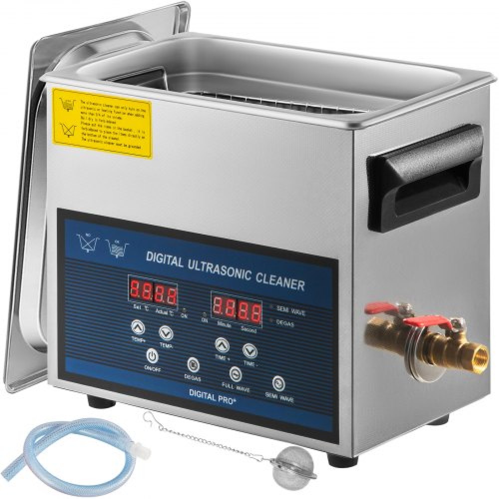 VEVOR 6L Ultrasonic Cleaner Μηχάνημα καθαρισμού υπερήχων διπλής συχνότητας με θερμαντήρα Καθαριστικό κοσμημάτων για ανταλλακτικά Κοσμήματα δαχτυλίδι γυαλιών οδοντοστοιχίας Πίνακα κυκλώματος εγγραφής 28/40KHz