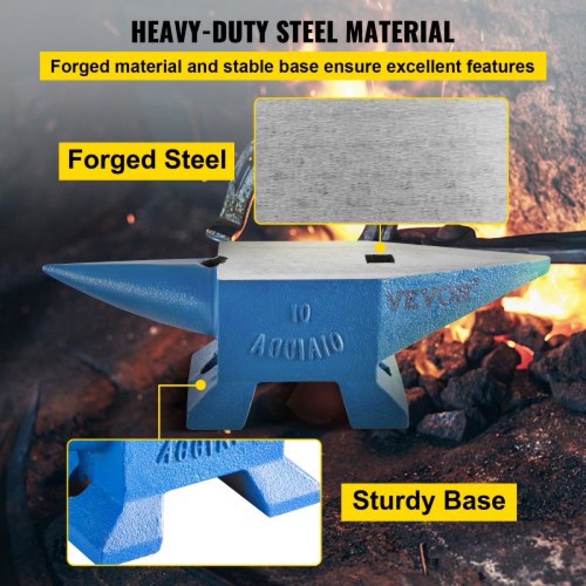 VEVOR Single Horn Anvil 22Lbs Steel Anvil Blacksmith προς πώληση Forge Steel Tools with Round and Square The and Equipment Anvil Rugged Blacksmith Jewelers Durable and Robust Metalsmith Tool