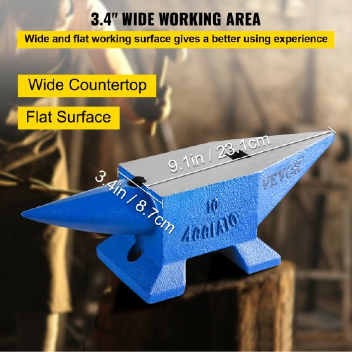 VEVOR Single Horn Anvil 22Lbs Steel Anvil Blacksmith προς πώληση Forge Steel Tools with Round and Square The and Equipment Anvil Rugged Blacksmith Jewelers Durable and Robust Metalsmith Tool