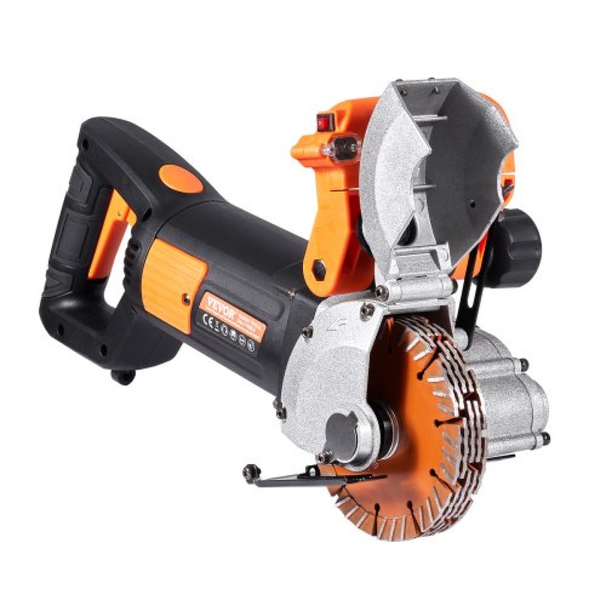 VEVOR Electric Wall Chaser, Μηχάνημα κοπής Wall Groove 133mm, Groove Cutting Machine Depth 42mm, Wall Slots Machine 2500W, Wall Cutting Machine with Water Pump