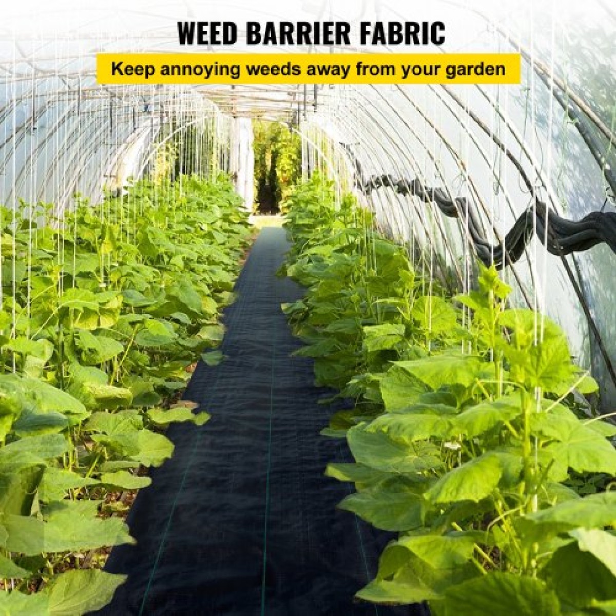 VEVOR 182,9 x 9144 cm Heavy Duty PP Woven Weed Barrier Landscape Ground Cover 68 g