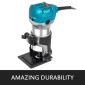 VEVOR 800W Max Torque Variable Speed ​​30.000 RPM Compact Router with Collets 6,4 mm & 9,5 mm 1 x Plunge Base & 1 x Tilt Base 220V