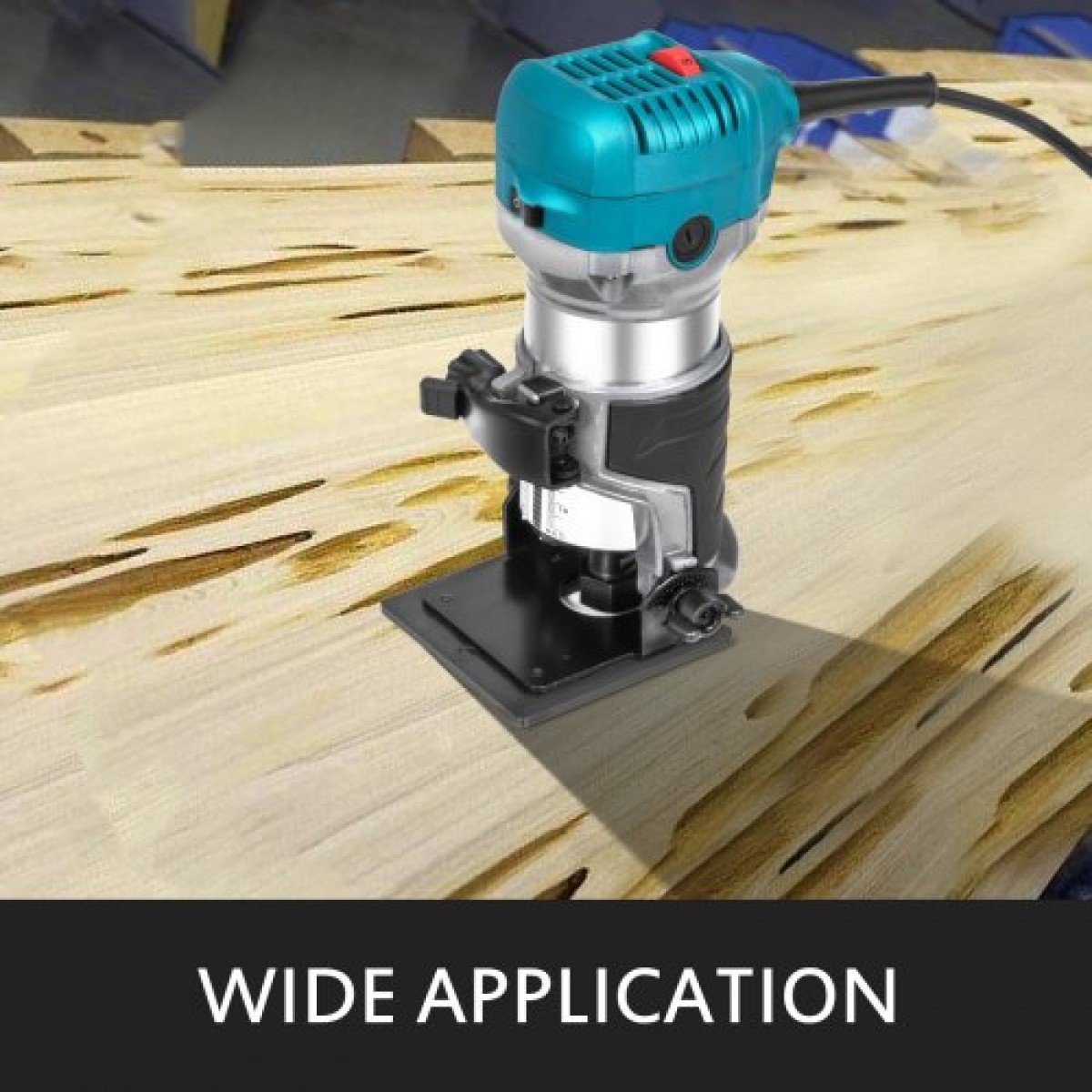 VEVOR 800W Max Torque Variable Speed ​​30.000 RPM Compact Router with Collets 6,4 mm & 9,5 mm 1 x Plunge Base & 1 x Tilt Base 220V