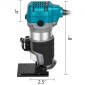 VEVOR 800W Max Torque Variable Speed ​​30.000 RPM Compact Router with Collets 6,4 mm & 9,5 mm 1 x Plunge Base & 1 x Tilt Base 220V